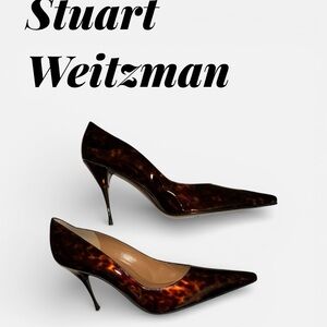 Stuart Weitzman Tortoiseshell Heels Sensual Cognac Tartaruga pumps Sz 12 new